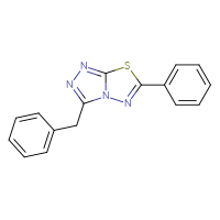 Chemical structure of 3-benzyl-6-phenyl-[1,2,4]triazolo[3,4-b][1,3,4]thiadiazole - CSSB00121606690