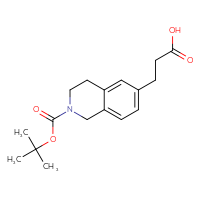 Chemical structure of 3-{2-[(tert-butoxy)carbonyl]-1,2,3,4-tetrahydroisoquinolin-6-yl}propanoic acid - CSSB00010069792