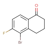 Chemical structure of 5-bromo-6-fluoro-1,2,3,4-tetrahydronaphthalen-1-one - CSSB00010133404