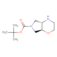 Chemical structure of tert-butyl (4aS,7aS)-octahydropyrrolo[3,4-b][1,4]oxazine-6-carboxylate - CSSB00016150873