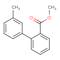 Chemical structure of methyl 3'-methyl-[1,1'-biphenyl]-2-carboxylate - CSSB00020624759