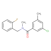 Chemical structure of 3-chloro-N-[(2-fluorophenyl)methyl]-N,5-dimethylbenzamide - CSSB02035226412