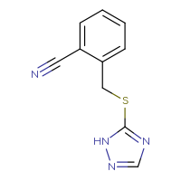 Chemical structure of 2-[(1H-1,2,4-triazol-5-ylsulfanyl)methyl]benzonitrile - CSSB00000149403