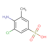 Chemical structure of 4-amino-3-chloro-5-methylbenzene-1-sulfonic acid - CSSB00009990813