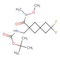 Chemical structure of tert-butyl N-({6,6-difluoro-2-[methoxy(methyl)carbamoyl]spiro[3.3]heptan-2-yl}methyl)carbamate - CSSB01395049832