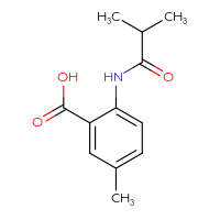 Chemical structure of 5-methyl-2-(2-methylpropanamido)benzoic acid - CSSB00011222690
