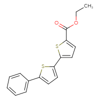 Chemical structure of ethyl 5'-phenyl-[2,2'-bithiophene]-5-carboxylate - CSSB06593201565