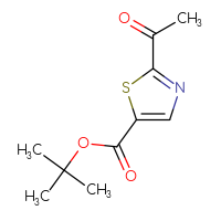 Chemical structure of tert-butyl 2-acetyl-1,3-thiazole-5-carboxylate - CSSB00020588502