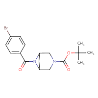 Chemical structure of tert-butyl 6-(4-bromobenzoyl)-3,6-diazabicyclo[3.1.1]heptane-3-carboxylate - CSSB06479840388