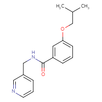 Chemical structure of 3-(2-methylpropoxy)-N-[(pyridin-3-yl)methyl]benzamide - CSSB00046158588