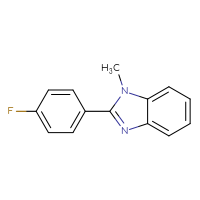 Chemical structure of 2-(4-fluorophenyl)-1-methyl-1H-1,3-benzodiazole - CSSB00020620984