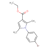 Chemical structure of ethyl 1-(4-bromophenyl)-2,5-dimethyl-1H-pyrrole-3-carboxylate - CSSB15073152083