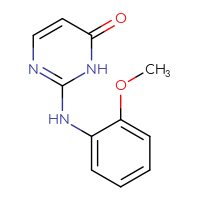 Chemical structure of 2-[(2-methoxyphenyl)amino]-3,4-dihydropyrimidin-4-one - CSSB00010286020