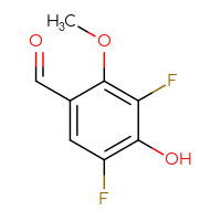 Chemical structure of 3,5-difluoro-4-hydroxy-2-methoxybenzaldehyde - CSSB00015831788