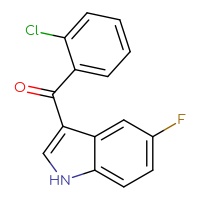Chemical structure of 3-(2-chlorobenzoyl)-5-fluoro-1H-indole - CSSB00001116336