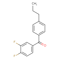 Chemical structure of (3,4-difluorophenyl)(4-propylphenyl)methanone - CSSB00000768908