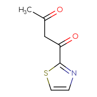 Chemical structure of 1-(1,3-thiazol-2-yl)butane-1,3-dione - CSSB00000692428