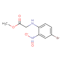 Chemical structure of methyl 2-[(4-bromo-2-nitrophenyl)amino]acetate - CSSB00000310527