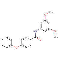 Chemical structure of N-(3,5-dimethoxyphenyl)-4-phenoxybenzamide - CSSB00027756466