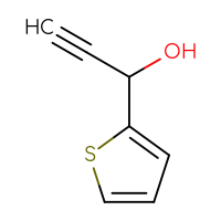 Chemical structure of 1-(thiophen-2-yl)prop-2-yn-1-ol - CSSB00012169534