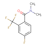 Chemical structure of 4-fluoro-N,N-dimethyl-2-(trifluoromethyl)benzamide - CSSB00103341631