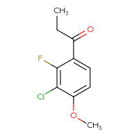 Chemical structure of 1-(3-chloro-2-fluoro-4-methoxyphenyl)propan-1-one - CSSB20813974686