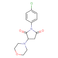 Chemical structure of 1-(4-chlorophenyl)-3-(morpholin-4-yl)pyrrolidine-2,5-dione - CSSB00132462075