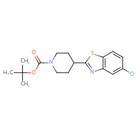 Chemical structure of tert-butyl 4-(5-chloro-1,3-benzothiazol-2-yl)piperidine-1-carboxylate - CSSB06590031789