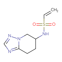 Chemical structure of N-{5H,6H,7H,8H-[1,2,4]triazolo[1,5-a]pyridin-6-yl}ethene-1-sulfonamide - CSSB21332074138