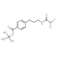 Chemical structure of tert-butyl 4-[3-(2-chloro-2-fluoroacetamido)propyl]benzoate - CSSB21332116262