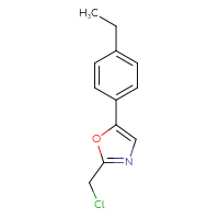 Chemical structure of 2-(chloromethyl)-5-(4-ethylphenyl)-1,3-oxazole - CSSB00011262433