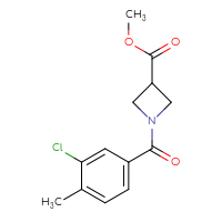 Chemical structure of methyl 1-(3-chloro-4-methylbenzoyl)azetidine-3-carboxylate - CSSB02005430452