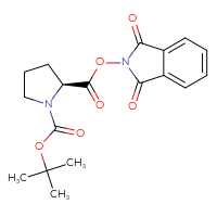 Chemical structure of 1-tert-butyl 2-(1,3-dioxo-2,3-dihydro-1H-isoindol-2-yl) (2S)-pyrrolidine-1,2-dicarboxylate - CSSB00133016578