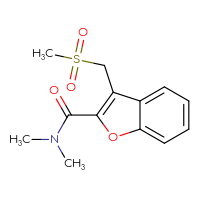 Chemical structure of 3-(methanesulfonylmethyl)-N,N-dimethyl-1-benzofuran-2-carboxamide - CSSB00068884062
