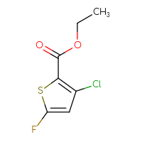 Chemical structure of ethyl 3-chloro-5-fluorothiophene-2-carboxylate - CSSB14957028963