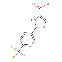 Chemical structure of 2-[4-(trifluoromethyl)phenyl]-1H-imidazole-5-carboxylic acid - CSSB00000707424