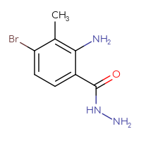Chemical structure of 2-amino-4-bromo-3-methylbenzohydrazide - CSSB02517103708