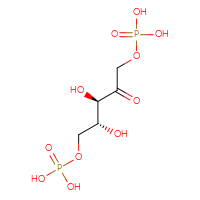 Chemical structure of {[(3R,4R)-3,4-dihydroxy-2-oxo-5-(phosphonooxy)pentyl]oxy}phosphonic acid - CSSB14863688018
