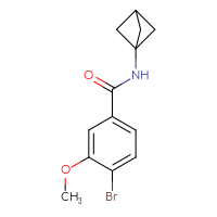 Chemical structure of N-{bicyclo[1.1.1]pentan-1-yl}-4-bromo-3-methoxybenzamide - CSSB01156968971