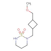 Chemical structure of 2-{[3-(methoxymethyl)cyclobutyl]methyl}-1λ⁶,2,6-thiadiazinane-1,1-dione - CSMB20651429121