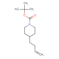 Chemical structure of tert-butyl 4-(but-3-en-1-yl)piperidine-1-carboxylate - CSSB00010418551