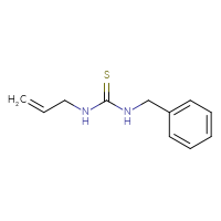 Chemical structure of 1-benzyl-3-(prop-2-en-1-yl)thiourea - CSSB00000166569