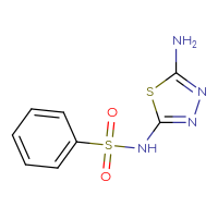 Chemical structure of N-(5-amino-1,3,4-thiadiazol-2-yl)benzenesulfonamide - CSSB00000048297