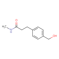Chemical structure of 3-[4-(hydroxymethyl)phenyl]-N-methylpropanamide - CSSB01046929547