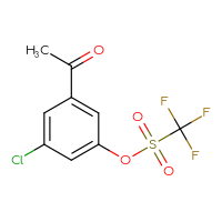 Chemical structure of 3-acetyl-5-chlorophenyl trifluoromethanesulfonate - CSSB20977114553