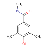 Chemical structure of 4-hydroxy-N,3,5-trimethylbenzamide - CSSB00153934601