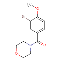 Chemical structure of 4-(3-bromo-4-methoxybenzoyl)morpholine - CSSB00000261532