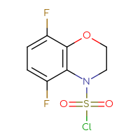 Chemical structure of 5,8-difluoro-3,4-dihydro-2H-1,4-benzoxazine-4-sulfonyl chloride - CSSB15013570876