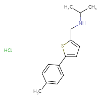 Chemical structure of {[5-(4-methylphenyl)thiophen-2-yl]methyl}(propan-2-yl)amine hydrochloride - CSSB00000745464
