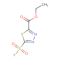 Chemical structure of ethyl 5-(fluorosulfonyl)-1,3,4-thiadiazole-2-carboxylate - CSSB00135398304